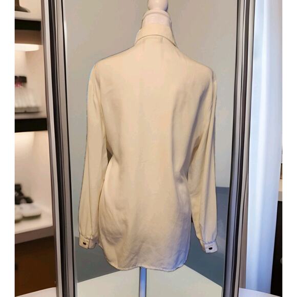 Vtg 80's Paris Star Brand Women Sz 10 Placket Embroided Paisley Hidden Buttons - Picture 4 of 11